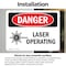 Signmission Radiation & Laser Sign, 5 in H x 7 in W, Vinyl Decal, Rectangle OS-2PACK-DS-D-57-L-1412 - alternate 6